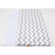 ANKRAS MINKY ZigZag Plaid 75x100cm gray / white