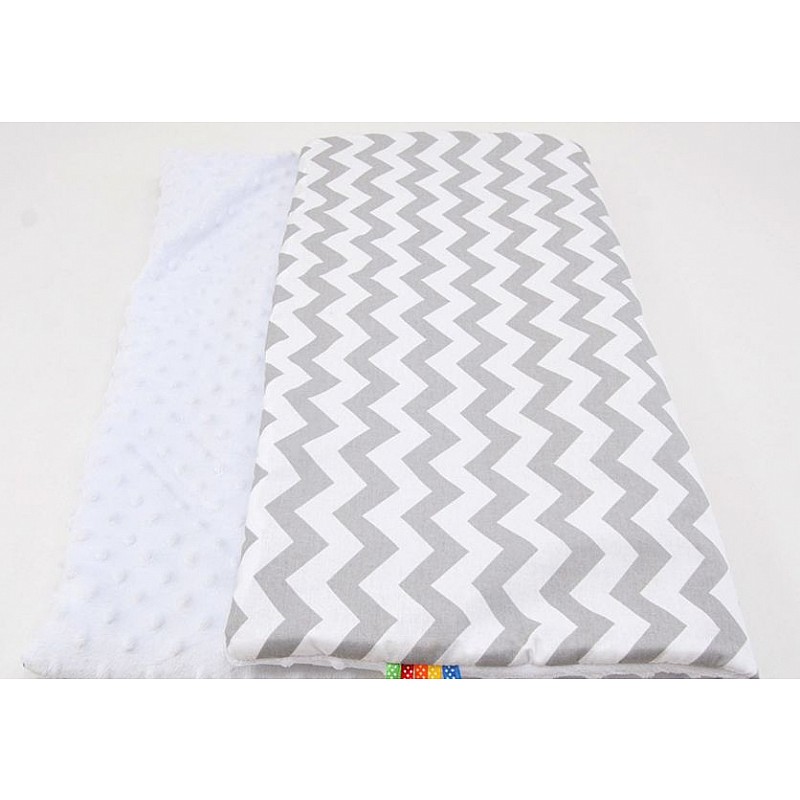 ANKRAS MINKY ZigZag Plaid 75x100cm gray / white