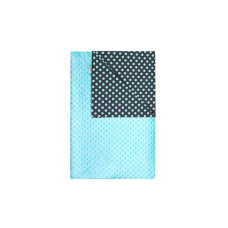 WOMAR Bubble Valboa sided plaid 75x100sm turquoise polka dots