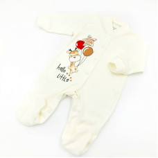 GAMEX romper with long sleeves GIRAFFE (454) 400436, 62 size. ecru