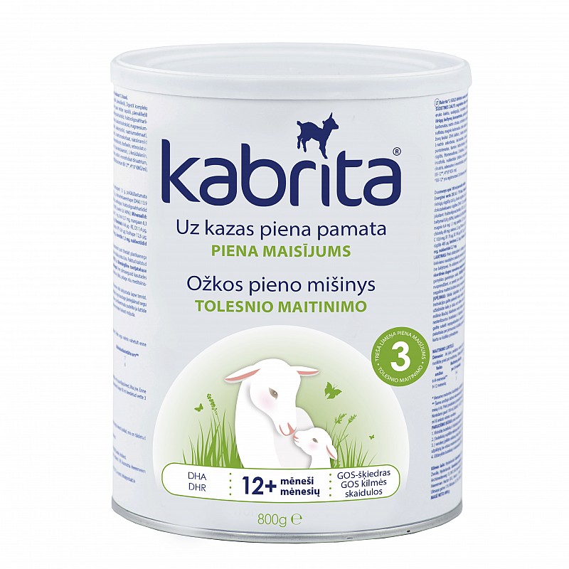 KABRITA 3 GOLD milk formula made from goat's milk from 12 months 800gr.