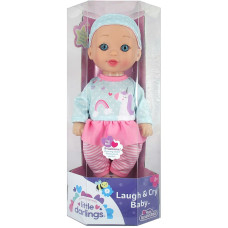 NEW ADVENTURES Interactive baby doll "Laugh & Cry", 24 cm 3245NA