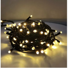 Outdoor Christmas garland 100 LEDs, warm white