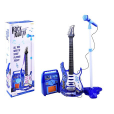 MPORT Electric guitar with microphone, blue KT005B