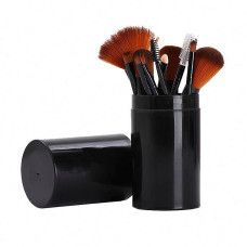 MPORT Makeup brush set and case, black MXA005B