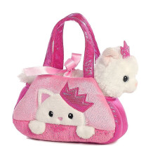 AURORA Fancy Pals Plush Princess Cat in a pink bag, 20cm, 150552C