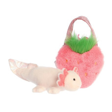 AURORA Fancy Pals Plush Axolotl in a strawberry bag, 20 cm 220206C