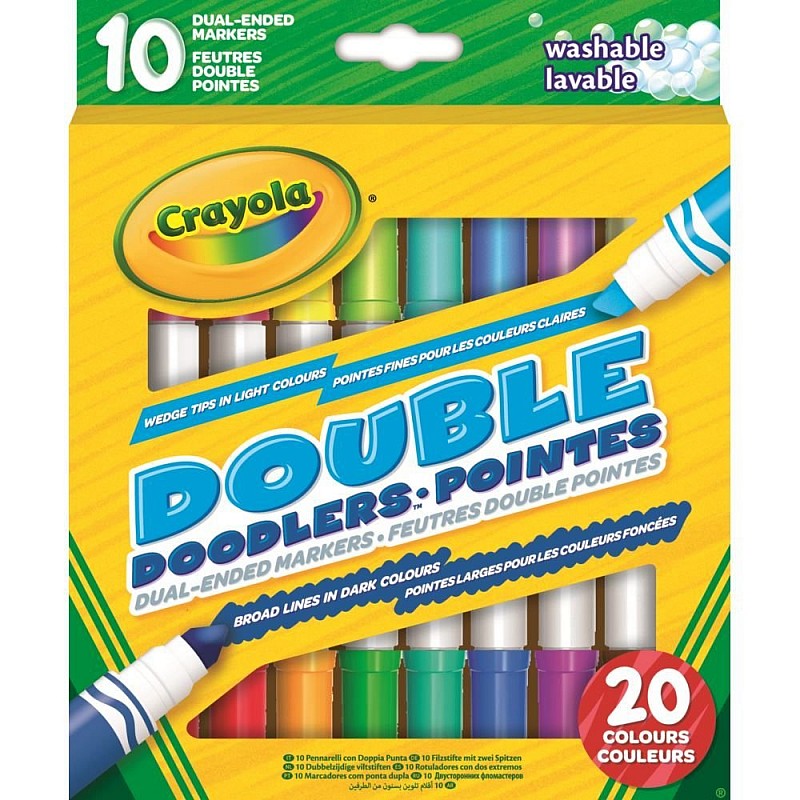 CRAYOLA Divkrāsu marķieri, 10 gb.