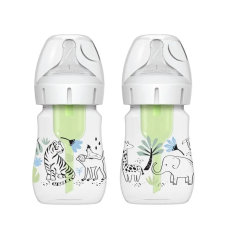 DR.BROWNS bottles OPTIONS+ with a wide neck, 150ml, 2pcs JUNGLE WB52014