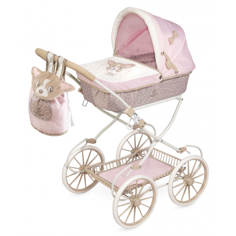 DeCuevas doll's pram with bag REBORN 81cm, L 80043