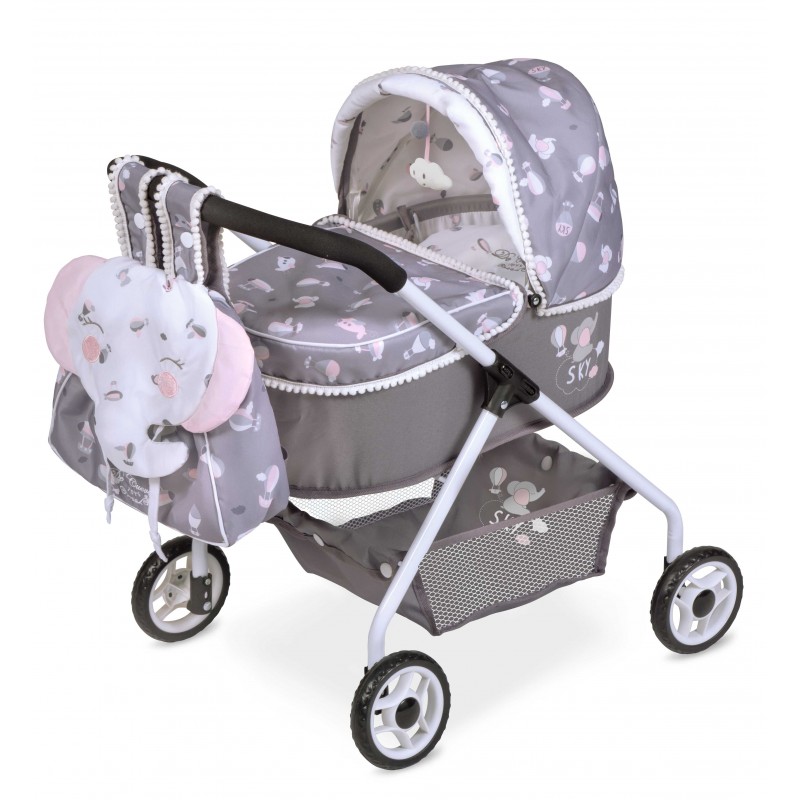 DeCuevas Doll pram with bag SKY, L 86035