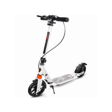 MPORT Scooter Urban with shock absorbers and disc brakes white QC-002DS_WHITE