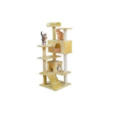 Cat scratching tree 120 cm. Beige, Vangaloo