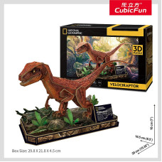 CUBIC FUN National Geographic 3D puzzle Velociraptor, DS1053H