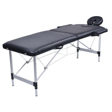 MPORT 2-zone folding massage table, black MTA2J