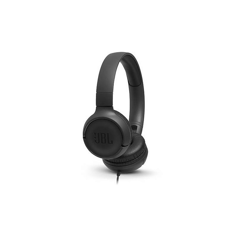 JBL on-ear headphones with microphone, black JBLT500BLK