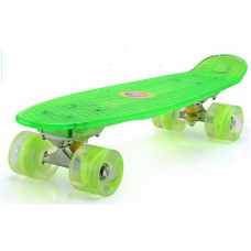 MPORT Transparent Fishboard skateboard, green QC-3188AM_GREEN