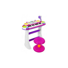 Music keyboard with microphone