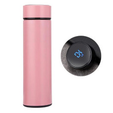 Thermos with LED screen, pink