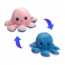 Reversible emotion octopus, pink/blue