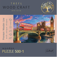 TREFL Wood Craft puzzle - Palace of Westminster, Big Ben, London, 500pcs 20155