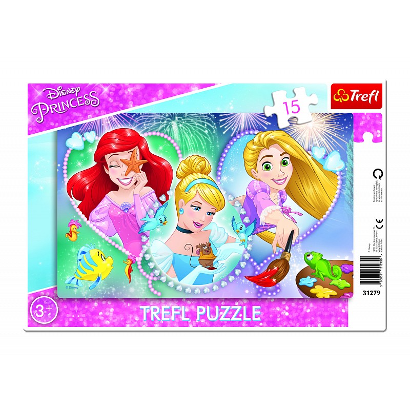 TREFL DISNEY PRINCESS Puzle "Princeses", 15 gab.