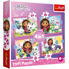 TREFL GABBY´S DOLLHOUSE Puzzle set 4in1