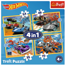 TREFL HOT WHEELS Puzzle 4 in 1 set 34627T