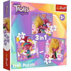 TREFL TROLLS Puzzle 3 in 1 set Trolls 3 34870T