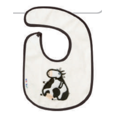 AKUKU Small bib with velcro closure 1pcs. BLACK COW A1308