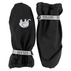 CeLaVi Padded PU Mittens, Black, Size 2