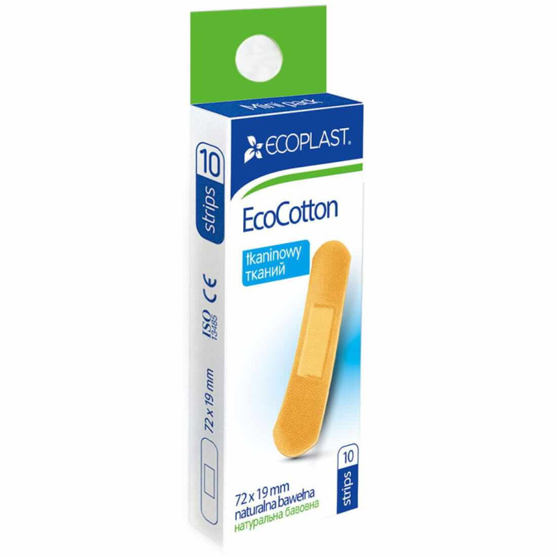 Ecoplast Plasters ECOCOTTON 72x19 mm N10 Fabric, Mini