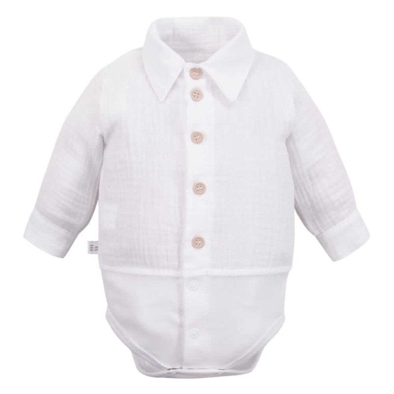 Ubranka EWA 987758 ceremonial bodysuit, muslin, white, size 68