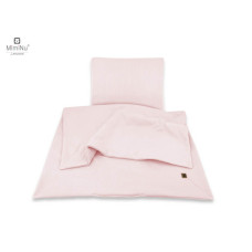 Miminu Kieczmerski – bedding set C-2, 100 × 135 + 40 × 60 cm, MIMINU SOFT collection, powder pink colour
