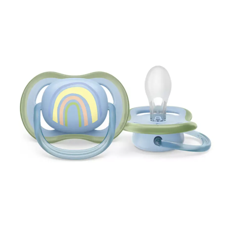 Philips Avent Silicone dummy Ultra Air Deco, rainbow, 0-6M (1 gab), SCF086/03