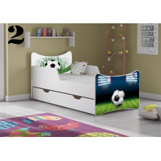 PLASTIKO bed with drawer and mattress 140x70cm SMB Small colour 2