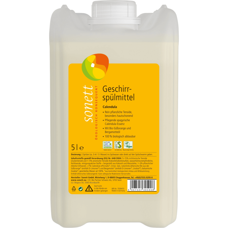 Sonett Dishwashing Liquid with Calendula 5l