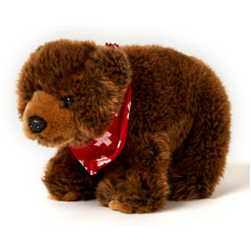 UNI-TOYS plush toys Brown bear with scarf (small) 18cm, M 11467