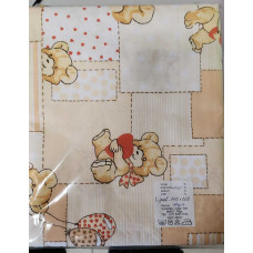 URGA Bed Sheet 140x100cm BEAR with HEART Beige