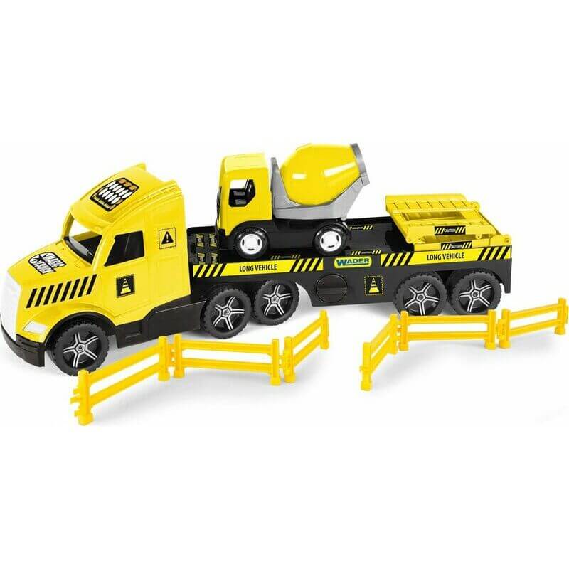 Wader 36461 Magic Truck Technic car transporter with concrete mixer