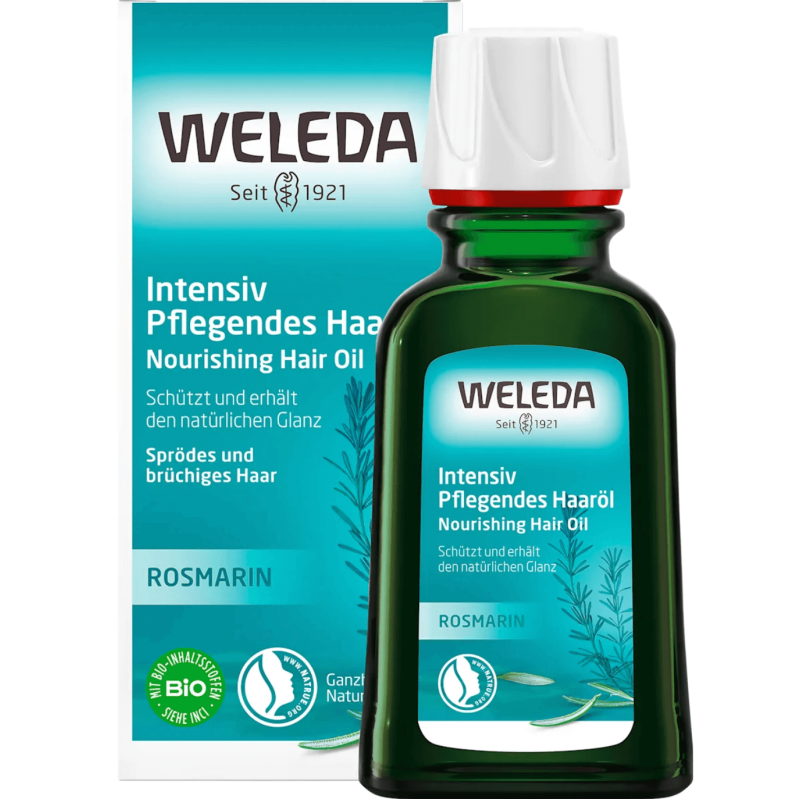 Weleda nourishing hair oil with rosemary, 50 ml