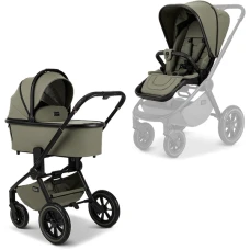 MOON Resea+ stroller 2in1, moss green black matt