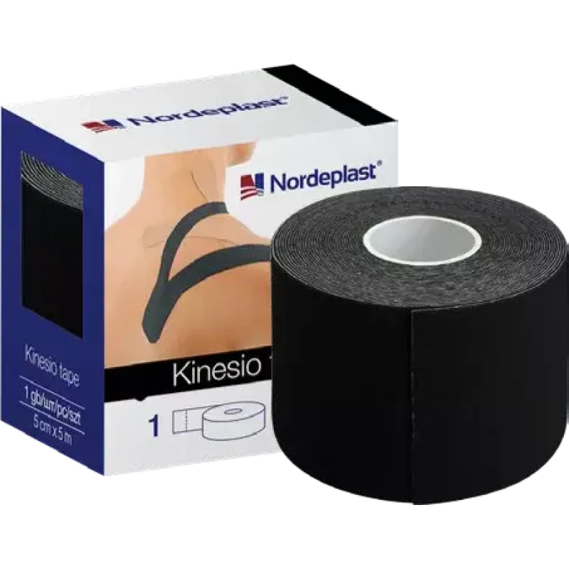 Nordeplast Kinesiology Tape 5 cm x 5 m, Black, N1