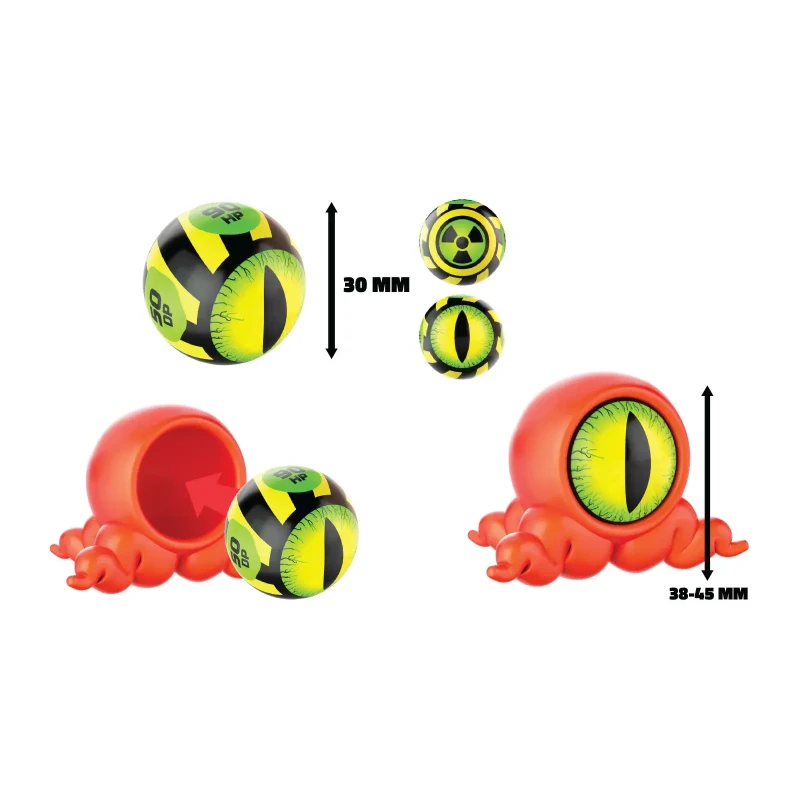 Freak Marbles Set of 6 Marbles & Skins in Totem Box UNIT
