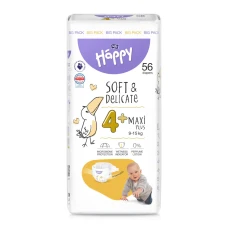 Happy Maxi Plus (9-15kg) 56pcs diapers 4+ size