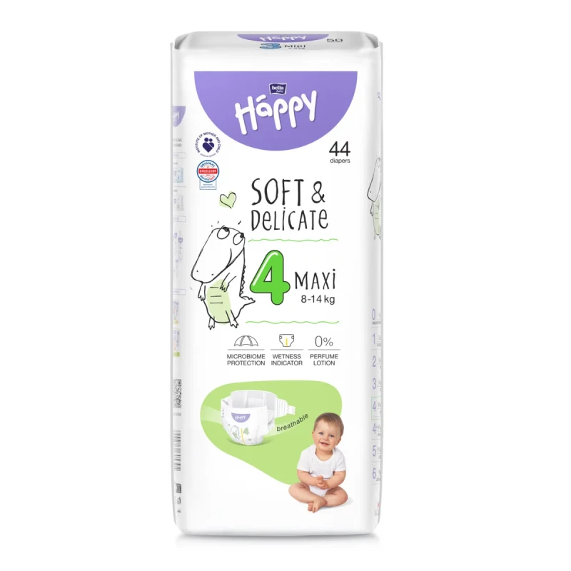 Happy Maxi (8-14kg) 44pcs diapers 4 size