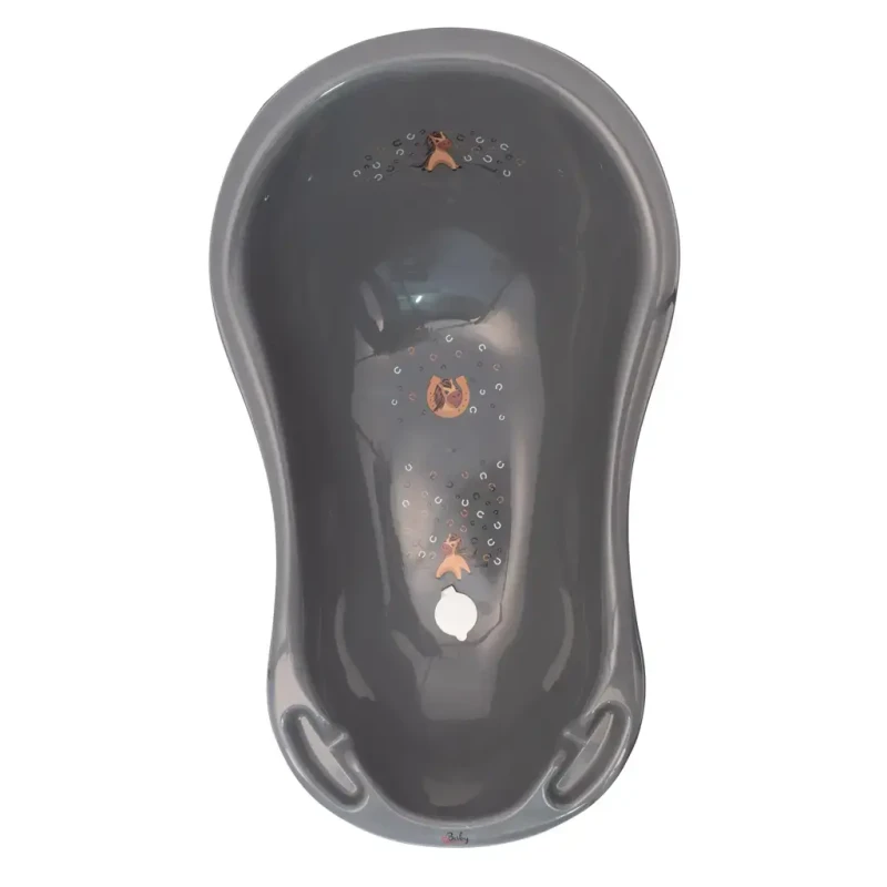 Maltex bathtub 84 cm with plug, horse, steel grey