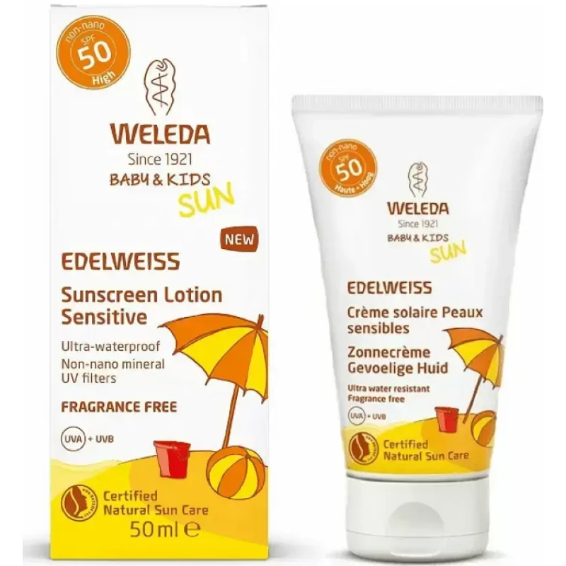 Weleda sunscreen for kids, SPF 50, 50 ml.